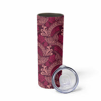 Sweet Pink Monstera Skinny Tumbler Polynesian Tribal Pattern LT01 - Polynesian Pride