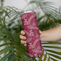 Sweet Pink Monstera Skinny Tumbler Polynesian Tribal Pattern LT01 - Polynesian Pride