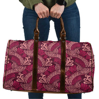 Sweet Pink Monstera Travel Bag Polynesian Tribal Pattern - Polynesian Pride