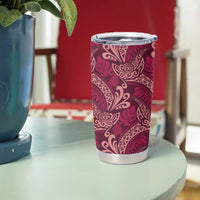 Sweet Pink Monstera Tumbler Cup Polynesian Tribal Pattern LT01 - Polynesian Pride