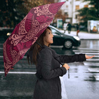 Sweet Pink Monstera Umbrella Polynesian Tribal Pattern LT01 - Polynesian Pride