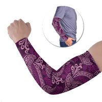 Royal Purple Monstera Arm Sleeves Polynesian Tribal Pattern LT01 Set of 2 Purple - Polynesian Pride