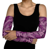 Royal Purple Monstera Arm Sleeves Polynesian Tribal Pattern LT01 - Polynesian Pride