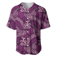 Royal Purple Monstera Baseball Jersey Polynesian Tribal Pattern LT01 Purple - Polynesian Pride