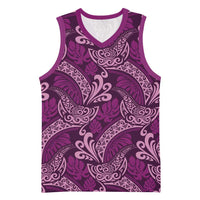 Royal Purple Monstera Basketball Jersey Polynesian Tribal Pattern LT01 Unisex Purple - Polynesian Pride