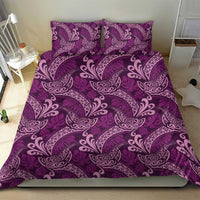 Royal Purple Monstera Bedding Set Polynesian Tribal Pattern - Polynesian Pride
