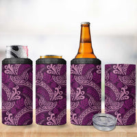 Royal Purple Monstera 4 in 1 Can Cooler Tumbler Polynesian Tribal Pattern LT01 - Polynesian Pride