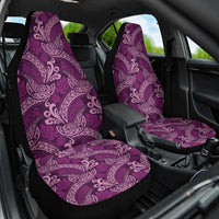 Royal Purple Monstera Car Seat Cover Polynesian Tribal Pattern LT01 One Size Purple - Polynesian Pride