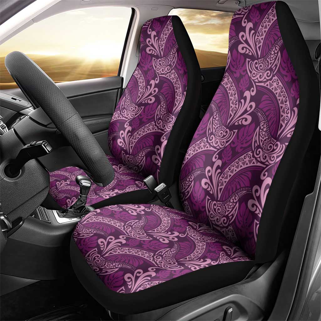 Royal Purple Monstera Car Seat Cover Polynesian Tribal Pattern LT01 - Polynesian Pride
