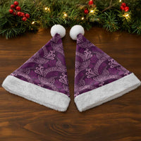 Royal Purple Monstera Christmas Santa Hat Polynesian Tribal Pattern LT01 - Polynesian Pride