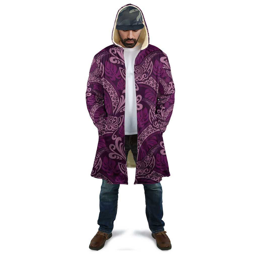 Royal Purple Monstera Cloak Polynesian Tribal Pattern LT01 - Polynesian Pride