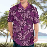 Royal Purple Monstera Hawaiian Shirt Polynesian Tribal Pattern - Polynesian Pride
