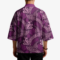 Royal Purple Monstera Kimono Polynesian Tribal Pattern LT01 - Polynesian Pride