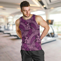 Royal Purple Monstera Men Tank Top Polynesian Tribal Pattern LT01 Purple - Polynesian Pride