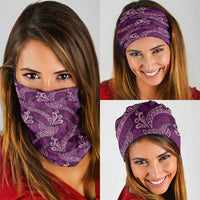 Royal Purple Monstera Neck Gaiter Polynesian Tribal Pattern LT01 - Polynesian Pride