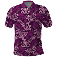 Royal Purple Monstera Polo Shirt Polynesian Tribal Pattern LT01 Purple - Polynesian Pride