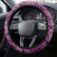 Royal Purple Monstera Steering Wheel Cover Polynesian Tribal Pattern LT01 - Polynesian Pride