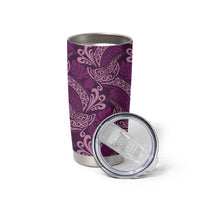Royal Purple Monstera Tumbler Cup Polynesian Tribal Pattern LT01 - Polynesian Pride