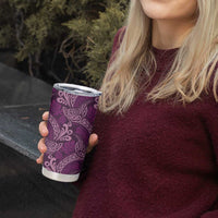 Royal Purple Monstera Tumbler Cup Polynesian Tribal Pattern LT01 - Polynesian Pride