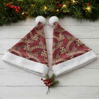 Luxury Red Monstera Christmas Santa Hat Polynesian Tribal Pattern LT01 - Polynesian Pride