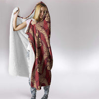 Luxury Red Monstera Hooded Blanket Polynesian Tribal Pattern LT01 - Polynesian Pride