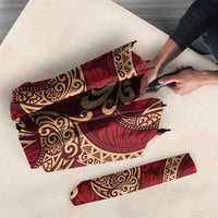 Luxury Red Monstera Umbrella Polynesian Tribal Pattern LT01 - Polynesian Pride