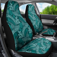 Teal Monstera Car Seat Cover Polynesian Tribal Pattern LT01 - Polynesian Pride