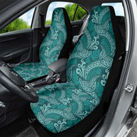 Teal Monstera Car Seat Cover Polynesian Tribal Pattern LT01 - Polynesian Pride