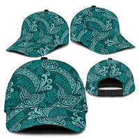Teal Monstera Classic Cap Polynesian Tribal Pattern LT01 - Polynesian Pride