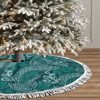 Teal Monstera Tree Skirt Polynesian Tribal Pattern LT01 - Polynesian Pride