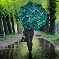 Teal Monstera Umbrella Polynesian Tribal Pattern LT01 - Polynesian Pride