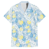 Anthurium Plumeria Lei Pastel Family Matching Tank Maxi Dress and Hawaiian Shirt Blue Hawaiian Splendid Palaka