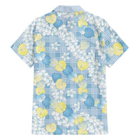 Anthurium Plumeria Lei Pastel Hawaiian Shirt Blue Hawaiian Splendid Palaka LT01 - Polynesian Pride