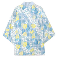 Anthurium Plumeria Lei Pastel Kimono Blue Hawaiian Splendid Palaka LT01 - Polynesian Pride