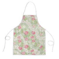 Anthurium Plumeria Lei Pastel Apron Green Hawaiian Splendid Palaka LT01 Green - Polynesian Pride
