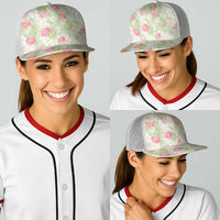 Anthurium Plumeria Lei Pastel Baseball Net Cap Green Hawaiian Splendid Palaka LT01 - Polynesian Pride