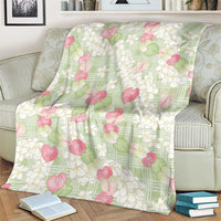 Anthurium Plumeria Lei Pastel Blanket Green Hawaiian Splendid Palaka LT01 - Polynesian Pride