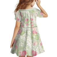 Anthurium Plumeria Lei Pastel Family Matching Mermaid Dress and Hawaiian Shirt Green Hawaiian Splendid Palaka