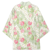 Anthurium Plumeria Lei Pastel Kimono Green Hawaiian Splendid Palaka LT01 - Polynesian Pride