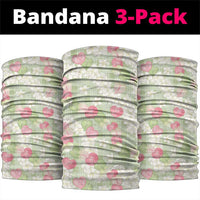Anthurium Plumeria Lei Pastel Neck Gaiter Green Hawaiian Splendid Palaka LT01 package One Size: 25*50cm Green - Polynesian Pride