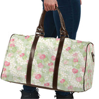 Anthurium Plumeria Lei Pastel Travel Bag Green Hawaiian Splendid Palaka LT01 - Polynesian Pride