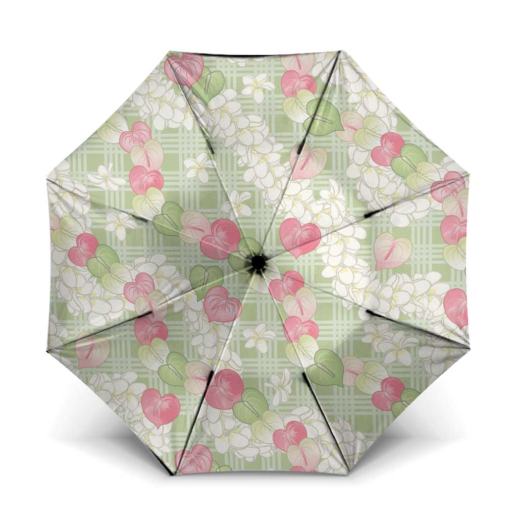 Anthurium Plumeria Lei Pastel Umbrella Green Hawaiian Splendid Palaka