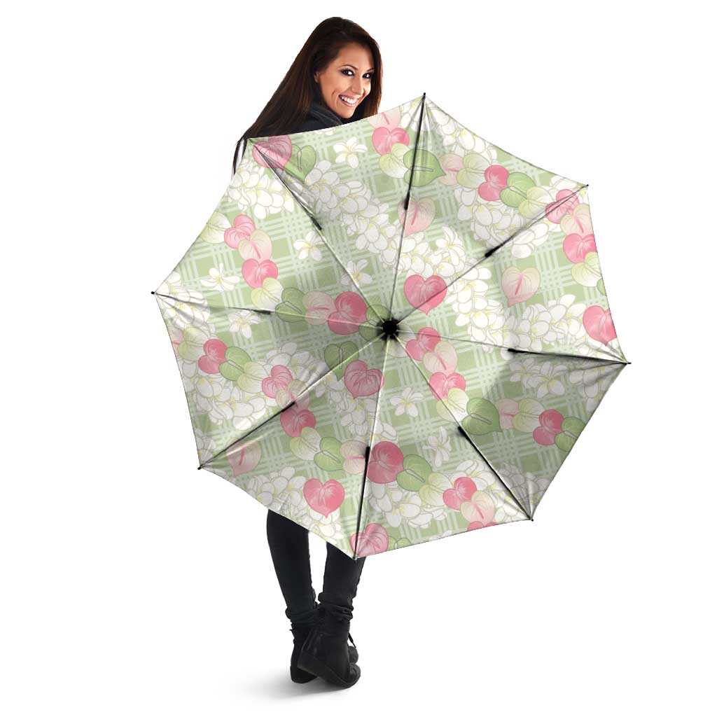 Anthurium Plumeria Lei Pastel Umbrella Green Hawaiian Splendid Palaka