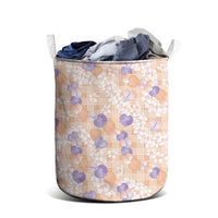Anthurium Plumeria Lei Pastel Laundry Basket Orange Hawaiian Splendid Palaka LT01 - Polynesian Pride