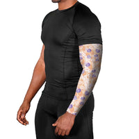Anthurium Plumeria Lei Pastel Arm Sleeves Orange Hawaiian Splendid Palaka LT01 - Polynesian Pride