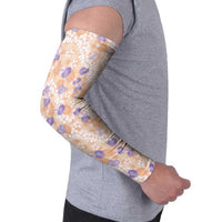 Anthurium Plumeria Lei Pastel Arm Sleeves Orange Hawaiian Splendid Palaka LT01 - Polynesian Pride