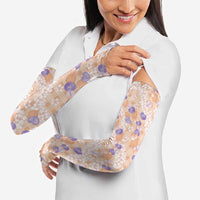 Anthurium Plumeria Lei Pastel Arm Sleeves Orange Hawaiian Splendid Palaka LT01 - Polynesian Pride