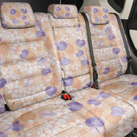 Anthurium Plumeria Lei Pastel Back Car Seat Cover Orange Hawaiian Splendid Palaka LT01 - Polynesian Pride