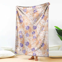Anthurium Plumeria Lei Pastel Blanket Orange Hawaiian Splendid Palaka LT01 - Polynesian Pride