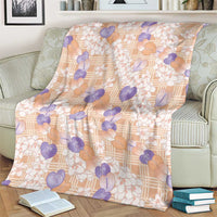 Anthurium Plumeria Lei Pastel Blanket Orange Hawaiian Splendid Palaka LT01 - Polynesian Pride